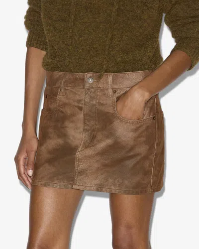 Isabel Marant Étoile Isabel Marant Etoile Women Kimmy Mini Skirt In Brown