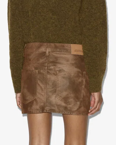 Isabel Marant Étoile Isabel Marant Etoile Women Kimmy Mini Skirt In Brown