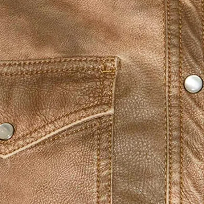 Isabel Marant Étoile Karima Faux Leather Snap-up Shirt In Brown