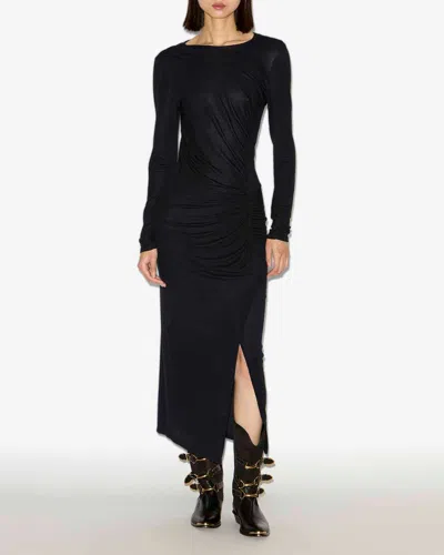 Isabel Marant Étoile Isabel Marant Etoile Black Stretch Modal Jelina Dress In Black