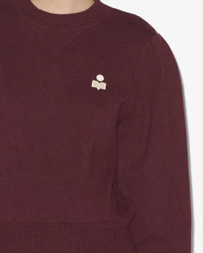 Isabel Marant Étoile Kelaya Cotton-wool Blend Sweater In Burgundy