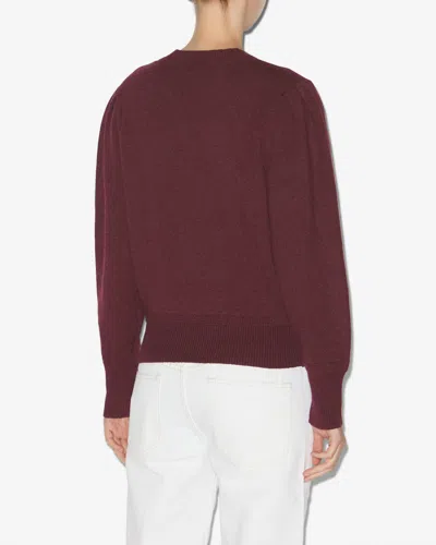 Isabel Marant Étoile Kelaya Cotton-wool Blend Sweater In Burgundy