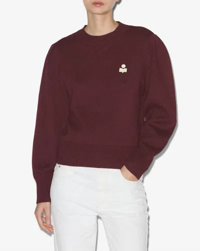 Isabel Marant Étoile Kelaya Cotton-wool Blend Sweater In Burgundy