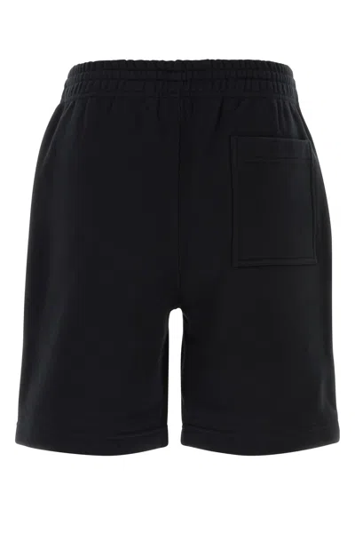 Burberry Cotton Bermuda Shorts With Back Pocket And Elastic Waistband In Black