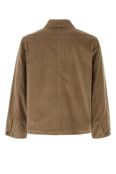 Burberry Khaki Corduroy Jacket In Brown