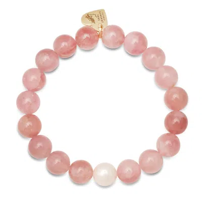 Soul Journey Jewelry Women's Pink / Purple True Love Madagascar Rose Quartz Bracelet