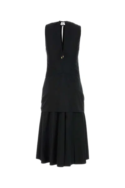 Loewe Poplin Dress With Bow Detail And Midi Length