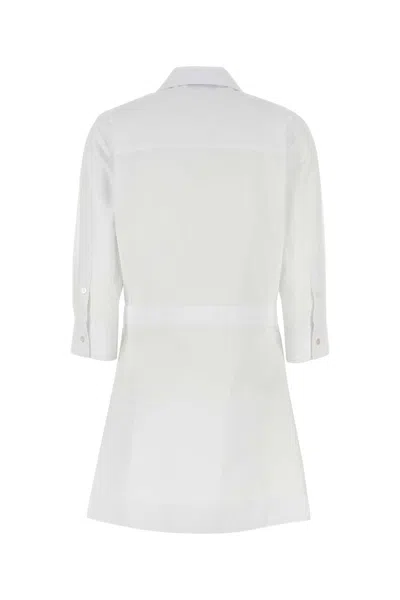 Gucci Women Cotton Poplin Shirt With Horsebit Hardware In White