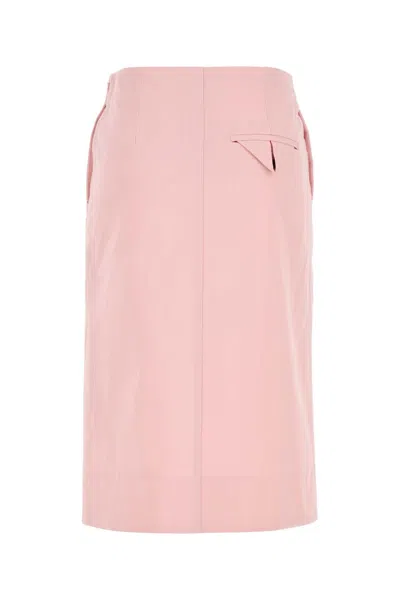 Bottega Veneta Skirt Twill Button Detail Slit Wrap Design In Pink