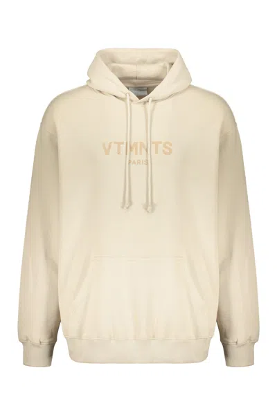Vetements Cotton Hoodie In Neutral