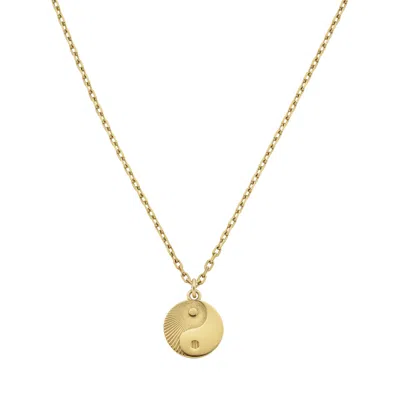 Zoe And Morgan Women's Yin Yang Necklace Gold