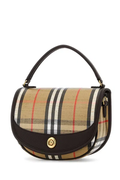 Burberry Women Embroidered Canvas Highlands Handbag