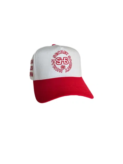 Human Secret Society Women's White / Red Human Red White Hat.