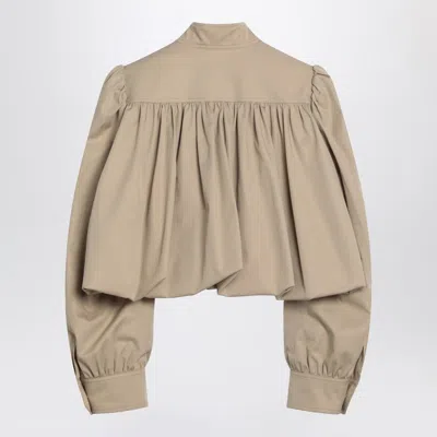 Chloé Cropped Beige Cotton Gabardine Jacket