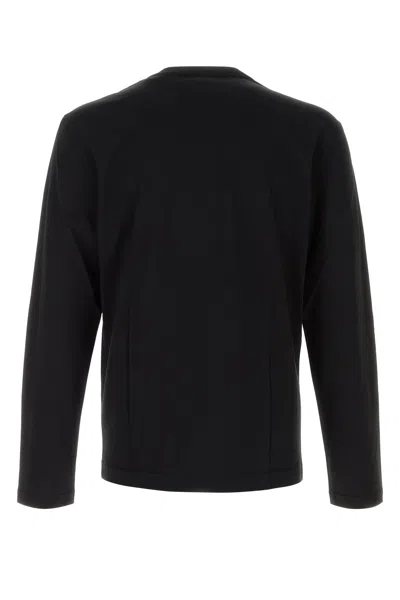 Dolce & Gabbana Cotton Crew Neck T-shirt With Long Sleeves In Black