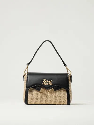 Secret Pon-pon Shoulder Bag  Woman Color Black