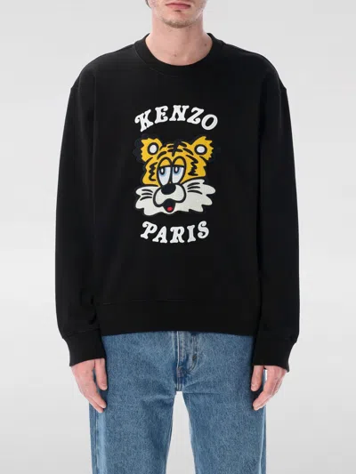 Kenzo Verdy Collection Embroidered Classic Sweatshirt In Black