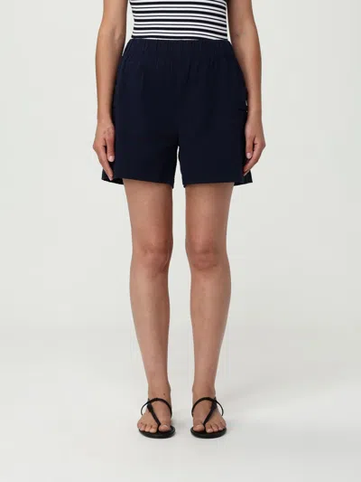 Ea7 Pantaloncino In Cotone Con Logo  In Blue