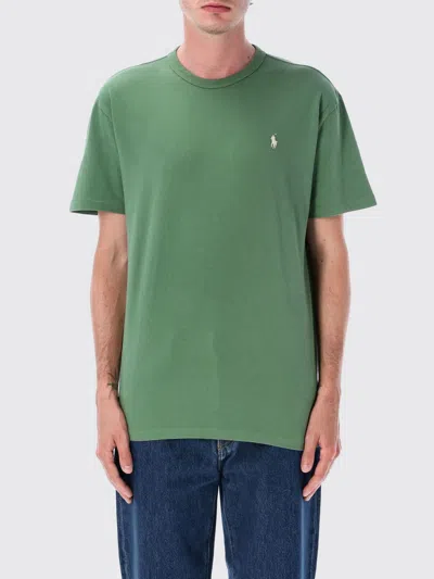 Polo Ralph Lauren Logo-embroidered Cotton-jersey T-shirt In Green
