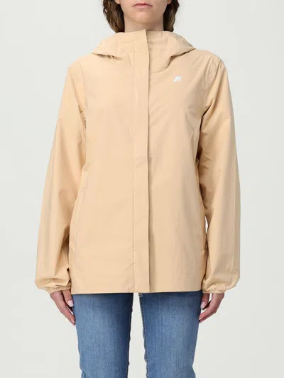 K-way Giubbotto  In Tessuto Tecnico Con Cappuccio In Neutral