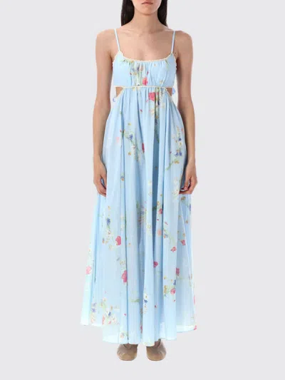 Zimmermann Lucky Printed Cotton Maxi Dress In Blue