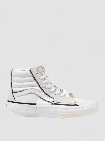 Vans Beige Leather Sneaker In White