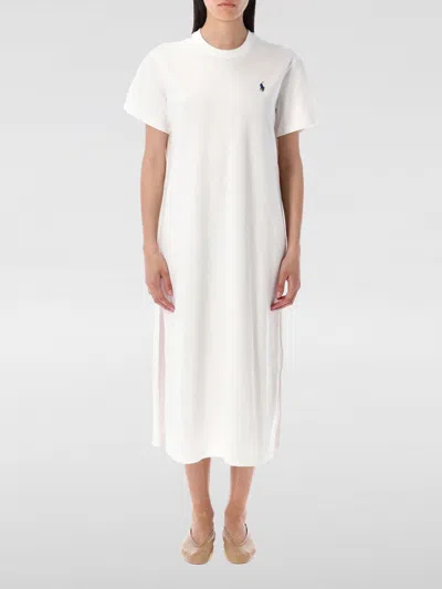 Polo Ralph Lauren Mesh Polo Dress In White
