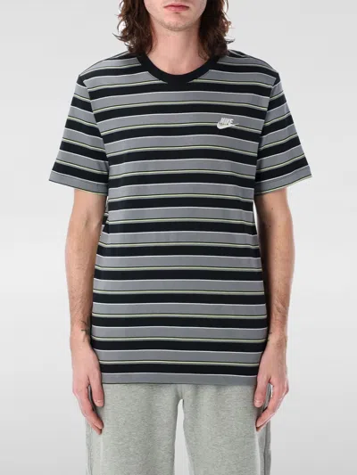 Nike Club Stripe T Shirt Black In Blue