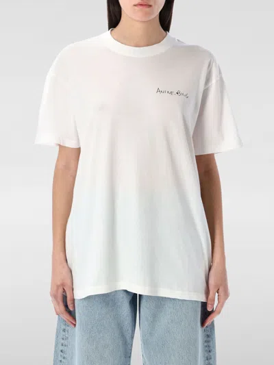 Anine Bing Spray-paint Logo T-shirt In White