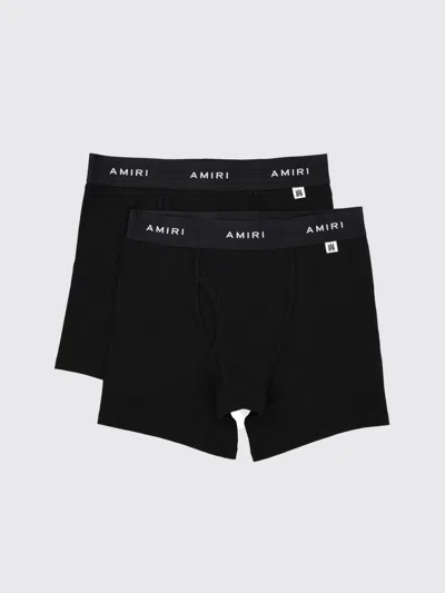 Amiri Two-pack Black Logo Patch Boxer Briefs In Black