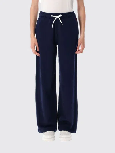 Polo Ralph Lauren Pantalone Jogging In Misto Cotone Blu Navy Donna In Blue