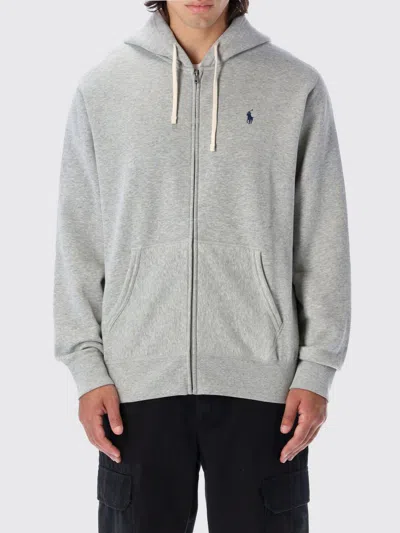 Polo Ralph Lauren Gray Cotton Sweatshirt In Gray