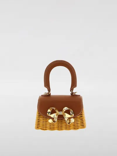 Self-portrait Rattan Micro Bow Handbag