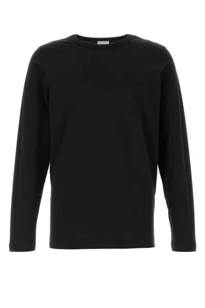 Dries Van Noten Hubbot Long-sleeved Crewneck T-shirt In Black