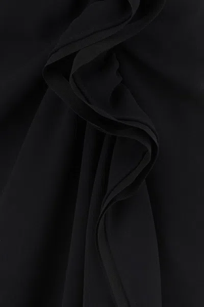 Dries Van Noten Ruffle-trim Cotton Midi Skirt In Black