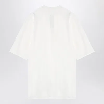 Drkshdw Jumbo White Crewneck T-shirt With Oversized Band In Cotton Man In White