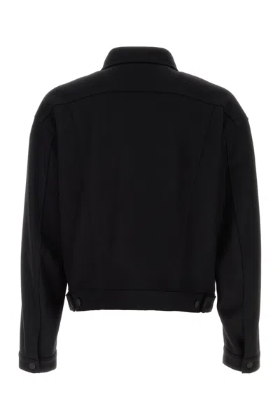 Dsquared2 Dsquared Men Black Wool Blend Wool Jean Jacket In Black