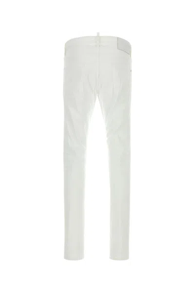 Dsquared2 Dsquared Men White Stretch Denim Cool Guy Jeans In White