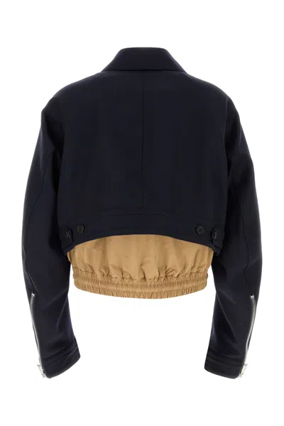Dsquared2 Wool Jacket With Cropped Length And Dual Front Pockets In Black