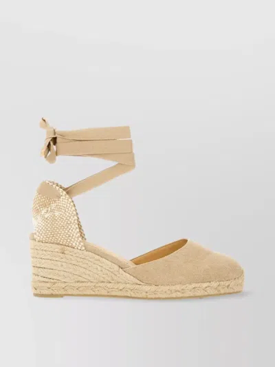 Castaã±er Woven Wedge Espadrilles Closed Back