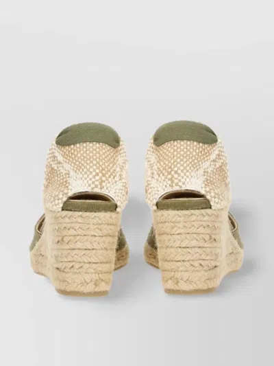 Castaã±er Closed Back Espadrille Wedge With Open Sides