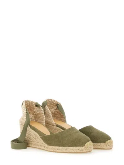 Castaã±er Closed Back Espadrille Wedge With Open Sides