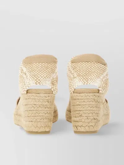 Castaã±er Wrap Ankle Closed Toe Wedge Espadrilles