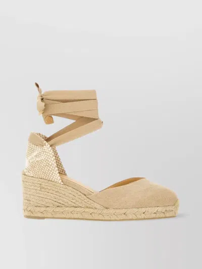 Castaã±er Wrap Ankle Closed Toe Wedge Espadrilles