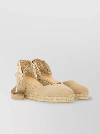 Castaã±er Wrap Ankle Closed Toe Wedge Espadrilles