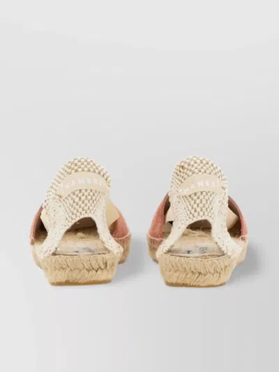 Manebi Two-tone Round Toe Espadrilles With Open Back