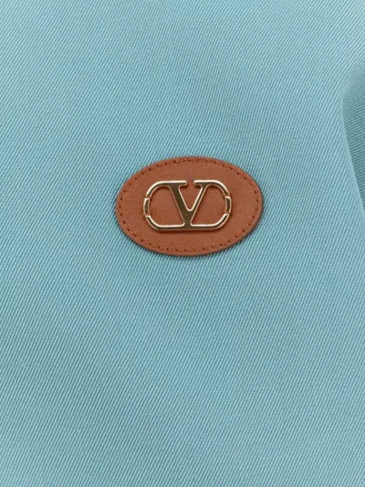 Valentino Le Chat De La Maison Wool Bomber Jacket In Blue