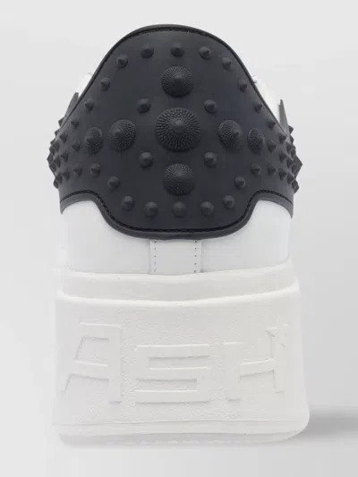 Ash Low Top Leather Platform Sneakers In White