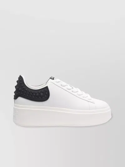 Ash Low Top Leather Platform Sneakers In White