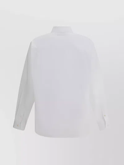 Gucci Cotton Shirt With Front Patch Pocket In White
